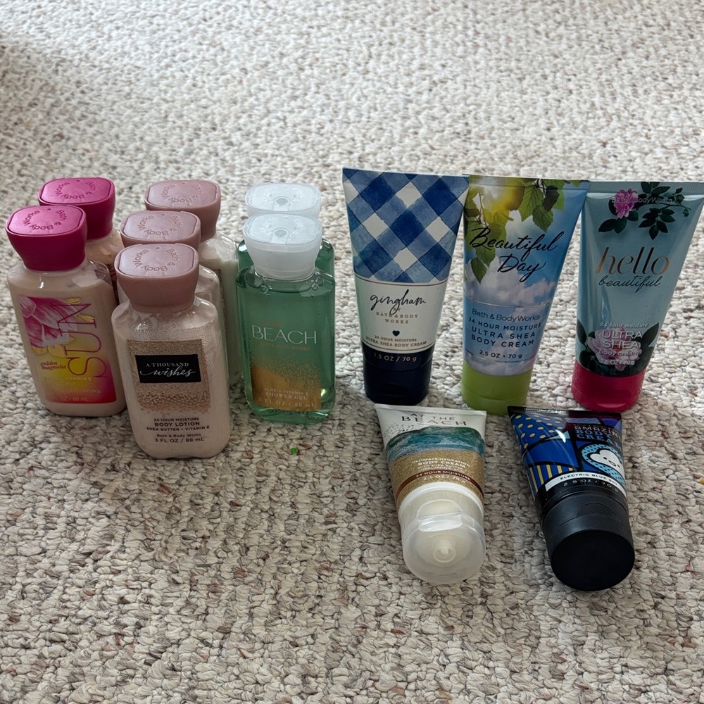 Assorted Bath and Body Works Travel Size Lot, 12 Total Items, NEW, Never used